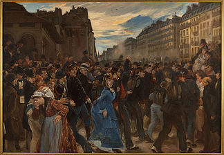 1870年7月士兵的离开 The departure of the soldiers, in July 1870 (c.1879)，阿尔弗雷德·德霍登克