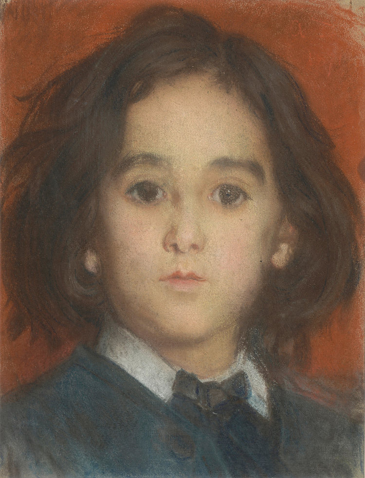 艺术家的儿子埃德蒙的肖像 Portrait of Edmond, son of the artist，阿尔弗雷德·德霍登克