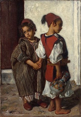 拉贝拉达（现摩洛哥贝拉达）的儿童 Children in La Berrada (now Berrada, Morocco)，阿尔弗雷德·德霍登克