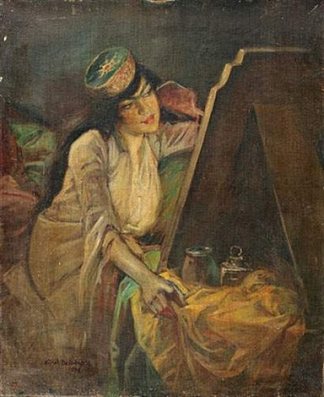 东方女人 Oriental woman (1878)，阿尔弗雷德·德霍登克