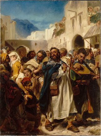 得土安的犹太节日（6月4日） Jewish festival in Tetuan (June, 4) (1865)，阿尔弗雷德·德霍登克