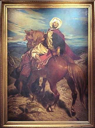博阿迪尔国王告别格拉纳达 King Boabdil’s farewell to Granada (c.1860)，阿尔弗雷德·德霍登克