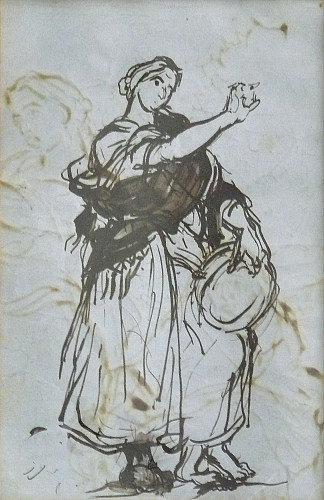 吉普赛舞蹈研究（背面） Study for the Gypsy Dance (back) (c.1851)，阿尔弗雷德·德霍登克