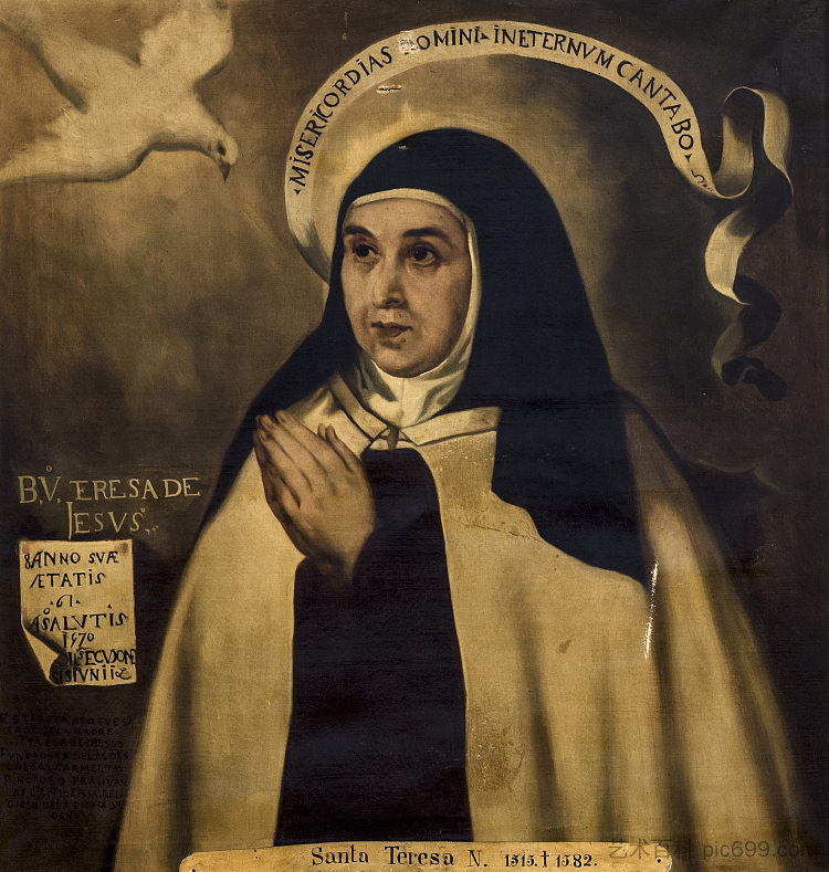 阿维拉的圣特蕾莎 Saint Teresa of Ávila (c.1850 - c.1860)，阿尔弗雷德·德霍登克