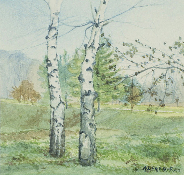 从我们厨房窗户看出的冬季景色 多莫布兰斯卡 8, 卡尔洛瓦茨 The winter view from our kitchen window in Domobranska 8, Karlovac (1995; Karlovac,Croatia ),阿尔弗雷德·弗雷迪·克鲁帕