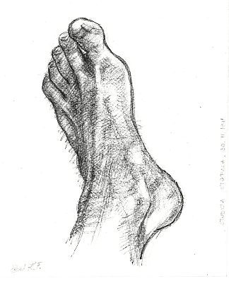 足部研究 （30.11.1991） Foot study (30.11.1991) (1991; Karlovac,Croatia                     )，阿尔弗雷德·弗雷迪·克鲁帕