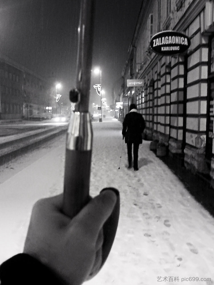 我拄着拐杖的妻子 My wife with the crutch (2015; Karlovac,Croatia ),阿尔弗雷德·弗雷迪·克鲁帕