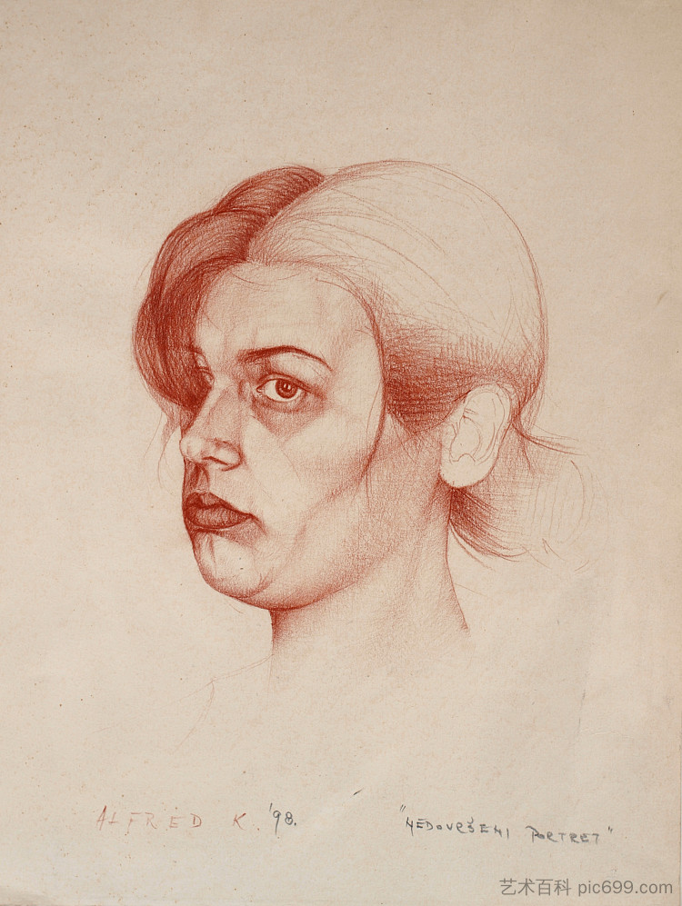 未完成的肖像(莉莲) The unfinished portrait (Lilian) (1998; Karlovac,Croatia ),阿尔弗雷德·弗雷迪·克鲁帕