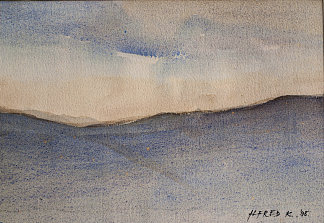 夏日傍晚的地平线 The horizon in the summer evening (1995; Croatia                     )，阿尔弗雷德·弗雷迪·克鲁帕