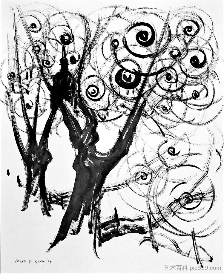 阿基米德螺旋 The Archimedean spiral (2007; Karlovac,Croatia ),阿尔弗雷德·弗雷迪·克鲁帕