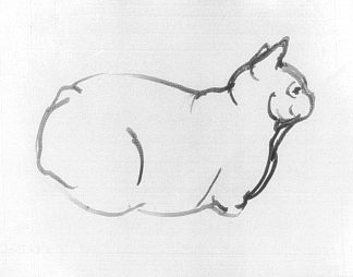 来自附近的猫的素描 A sketch of the cat from the neighbourhood (1994; Croatia                     )，阿尔弗雷德·弗雷迪·克鲁帕