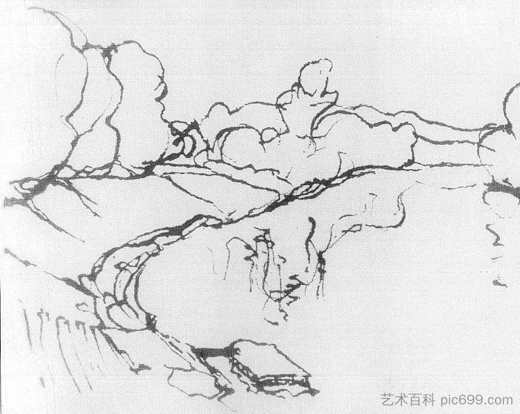 卡尔洛瓦茨克瓦卡的库帕河 The Kupa river at Kvaka in Karlovac (1994; Croatia ),阿尔弗雷德·弗雷迪·克鲁帕