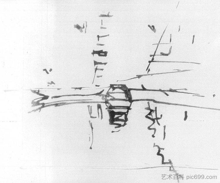 老屠宰场下方库帕河上的船只 The boats on the Kupa river beneath the Old Slaughterhouse (1994; Croatia ),阿尔弗雷德·弗雷迪·克鲁帕