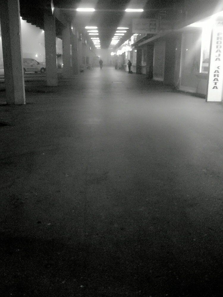 卡尔洛瓦茨中央汽车站夜间 Karlovac Central Bus Station at night (2016; Croatia  )，阿尔弗雷德·弗雷迪·克鲁帕