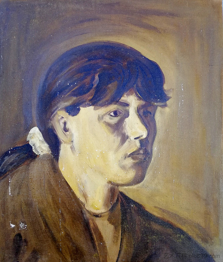 头部研究(莉莲) Head study (Lilian) (1993; Karlovac,Croatia ),阿尔弗雷德·弗雷迪·克鲁帕