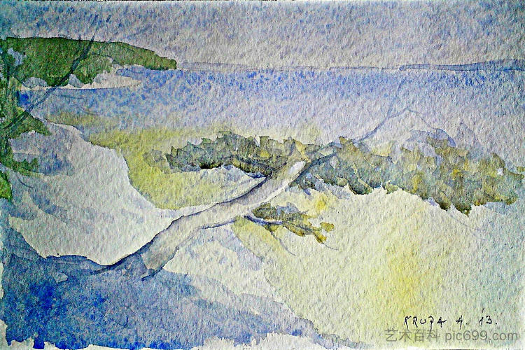 亚得里亚海旅游景观 Adriatic touristic view (2013; Karlovac,Croatia ),阿尔弗雷德·弗雷迪·克鲁帕