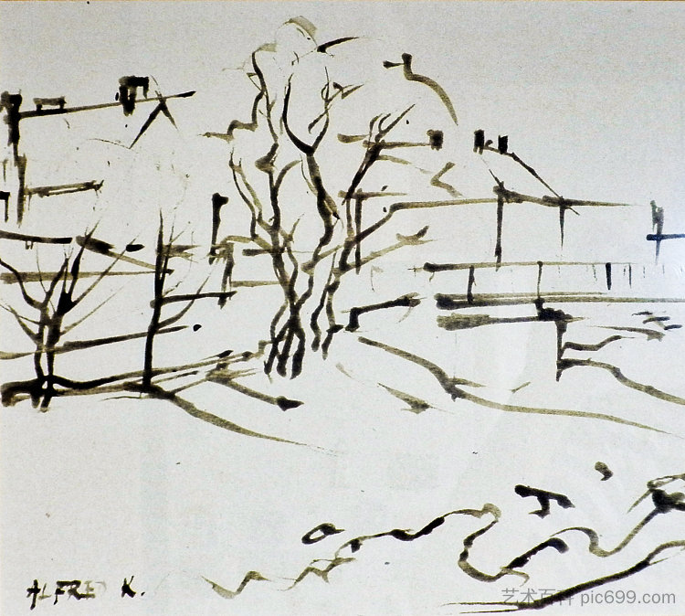 巴尼哈桥的起点(局部) Beginning of the Banija Bridge (detail) (1994; Croatia ),阿尔弗雷德·弗雷迪·克鲁帕