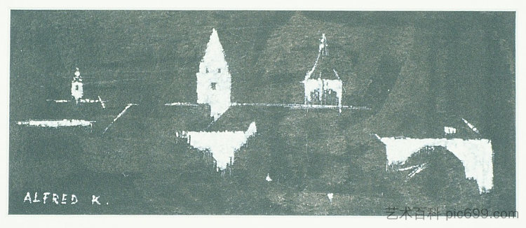 瓦拉日丁在晚上(原地) Varaždin at night (in situ) (1997; Croatia ),阿尔弗雷德·弗雷迪·克鲁帕