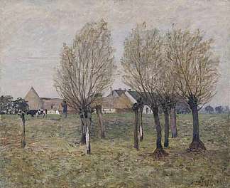 诺曼底农场 A Normandy Farm (c.1874)，阿尔弗莱德·西斯莱