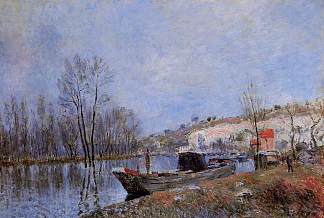 洛因河岸向莫雷特方向 Banks of the Loing towards Moret (1883)，阿尔弗莱德·西斯莱