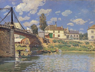 维伦纽夫拉加雷讷桥 Bridge at Villeneuve-la-Garenne (1872)，阿尔弗莱德·西斯莱