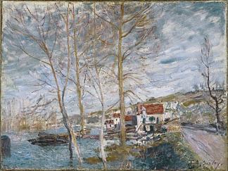 莫雷特的洪水 Flood at Moret (1879)，阿尔弗莱德·西斯莱