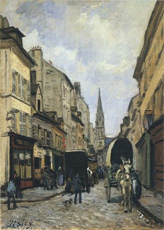 阿让特伊大街 Main Street in Argenteuil (1872)，阿尔弗莱德·西斯莱