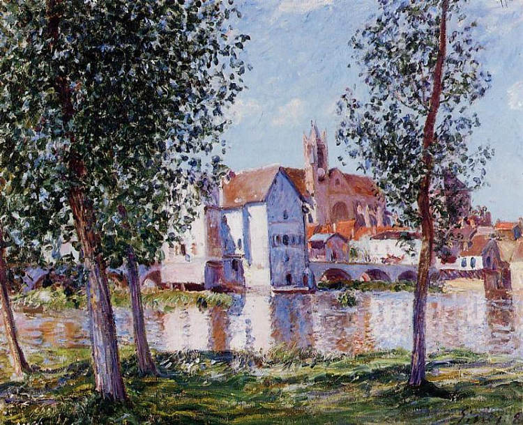 莫雷特河畔洛因 Moret sur Loing (1888)，阿尔弗莱德·西斯莱