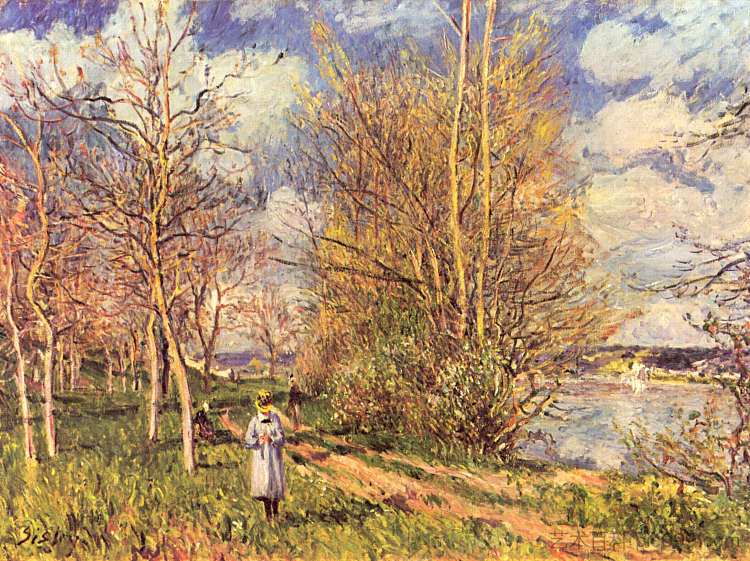 春天的小草地 Small Meadows in Spring (1880),阿尔弗莱德·西斯莱