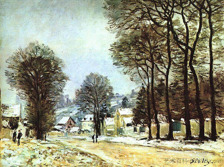 卢维西讷的雪 Snow at Louveciennes (1874)，阿尔弗莱德·西斯莱