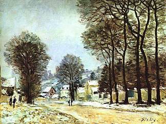 卢维西讷的雪 Snow at Louveciennes (1874)，阿尔弗莱德·西斯莱