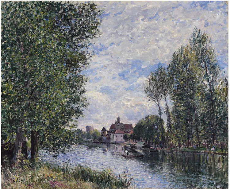 莫雷特的夏天 Summer in Moret (c.1881)，阿尔弗莱德·西斯莱