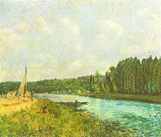 瓦兹河畔 The Banks of the Oise (1877 – 1878)，阿尔弗莱德·西斯莱