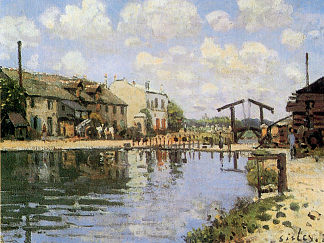 圣马丁运河 The Canal Saint Martin (1872)，阿尔弗莱德·西斯莱