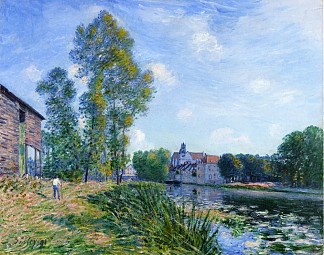 夏季莫雷特的洛恩 The Loing at Moret in Summer (1891)，阿尔弗莱德·西斯莱