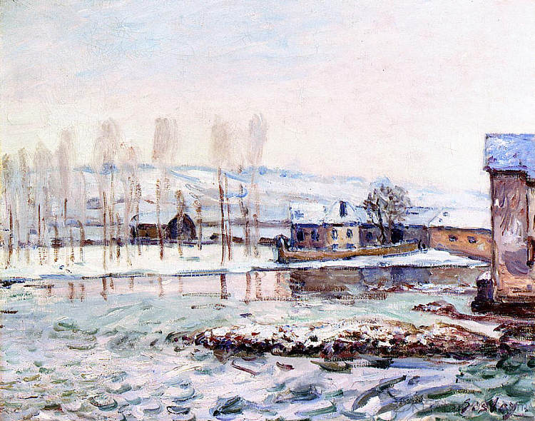 莫雷特的磨坊 The Mills at Moret (1890)，阿尔弗莱德·西斯莱