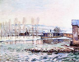 莫雷特的磨坊 The Mills at Moret (1890)，阿尔弗莱德·西斯莱