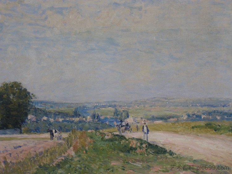 通往蒙比松卢维西讷之路 The Road to Louveciennes Montbuisson，阿尔弗莱德·西斯莱