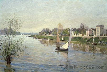 阿让特伊的塞纳河 The Seine at Argenteuil (1872)，阿尔弗莱德·西斯莱