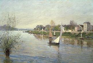 阿让特伊的塞纳河 The Seine at Argenteuil (1872)，阿尔弗莱德·西斯莱