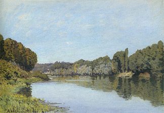 布吉瓦尔的塞纳河 The Seine at Bougival (1873)，阿尔弗莱德·西斯莱