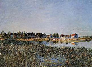 圣玛梅斯的景色 View of Saint Mammes (1881)，阿尔弗莱德·西斯莱