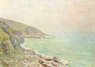 雾中的威尔士海岸 Welsh Coast in the fog (1887)，阿尔弗莱德·西斯莱