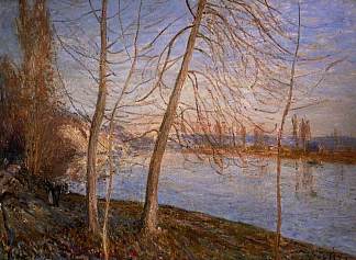 冬日早晨维诺克斯 Winter Morning Veneux (1881)，阿尔弗莱德·西斯莱