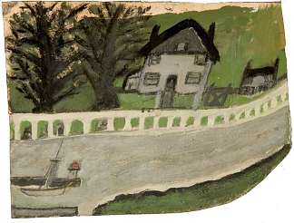 有房子和树木的景观 Landscape with a House and Trees，艾尔弗雷德沃利斯