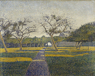 拉卢维耶的果园 Orchard at La Louvière (1890)，阿尔弗雷德·威廉·芬奇
