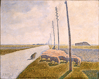 通往纽波特之路 The Road to Nieuport (1888)，阿尔弗雷德·威廉·芬奇