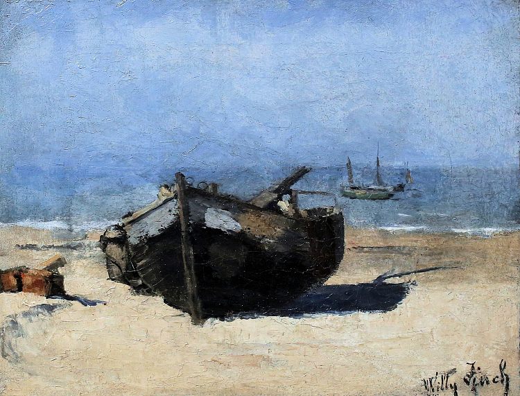 搁浅的船只 Barques Échouées (1892)，阿尔弗雷德·威廉·芬奇