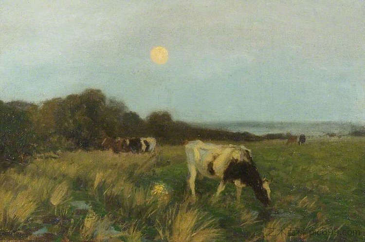 月光下的牛 Cattle in Moonlight，阿尔杰尼翁·塔尔米奇