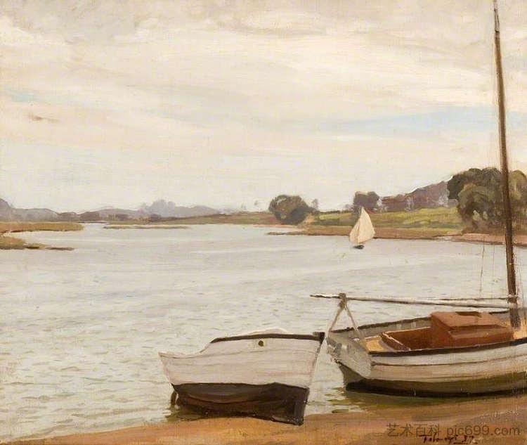 基督城河口场景 Christchurch Estuary Scene (1937)，阿尔杰尼翁·塔尔米奇